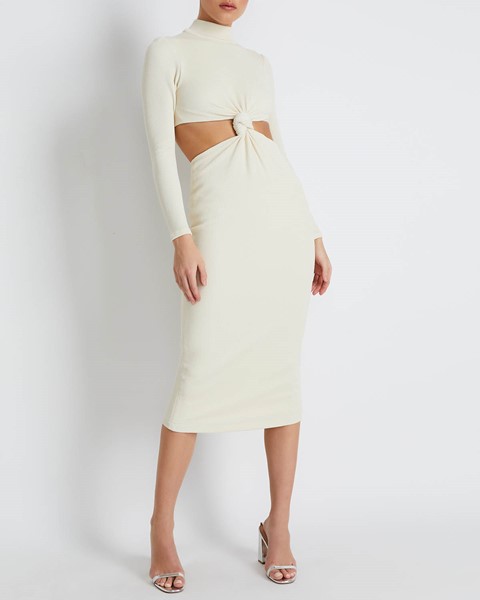 Picture of STRETCH KNIT MIDI DRESS WITH REMOVABLE BEADED COLLAR, Picture 5