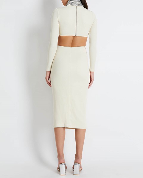 Picture of STRETCH KNIT MIDI DRESS WITH REMOVABLE BEADED COLLAR, Picture 4