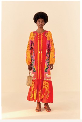 Picture of SUNSET PATCHWORK MAXI DRESS