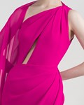 Picture of ASYMMETRICAL DRAPING CREPE DRESS