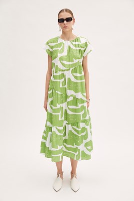 Picture of MIDI ABSTRACT DRESS