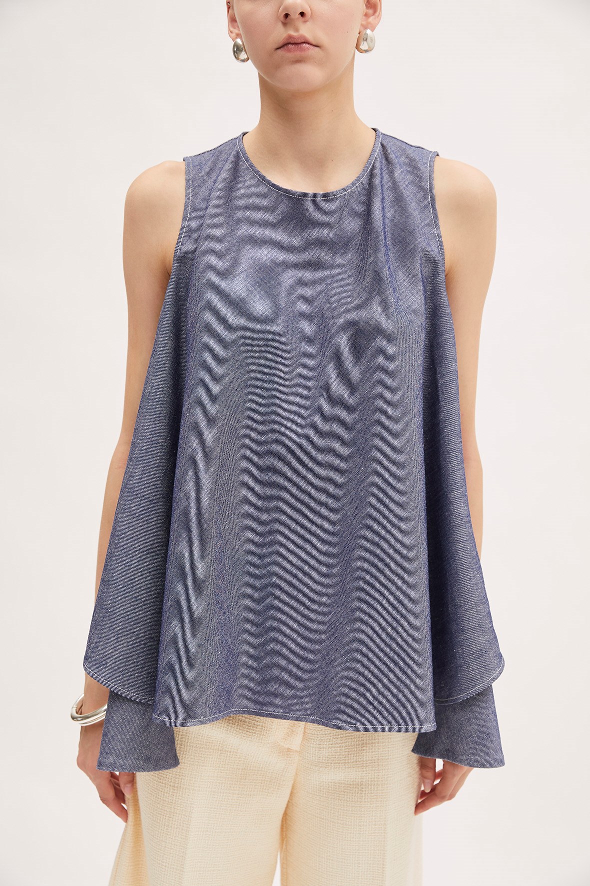Picture of DENIM SLEEVELESS TOP