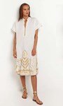 Picture of DRESS FEATHER CHEVRON SHORT SLEEVES