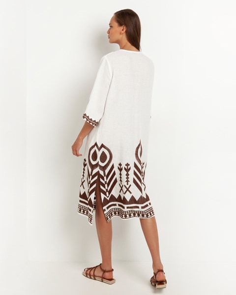 Picture of FEATHER CHEVRON V NECK DRESS, Picture 3