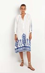 Picture of LONG FEATHER CHEVRON LONG SLEEVES DRESS