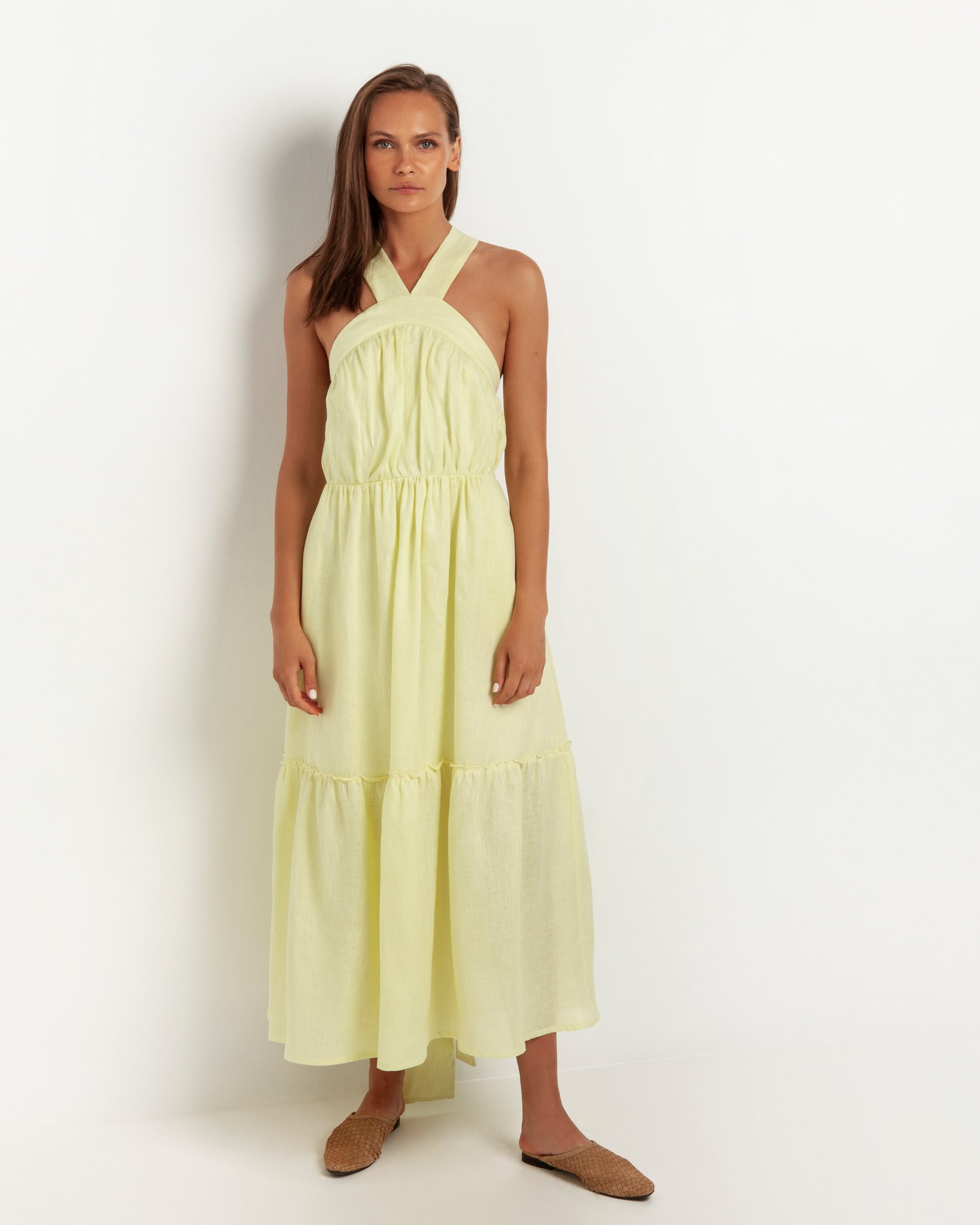 Picture of LONG HALTER DRESS MINT