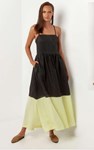 Picture of LONG TWO TONE DRESS