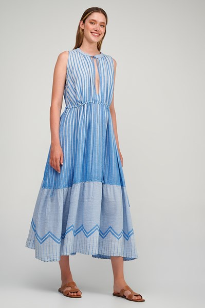 Picture of MAXI DRESS BLUE SLEEVLESS, Picture 2