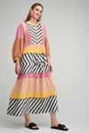 Picture of MAXI DRESS LONG SLEEVE PINK BLK