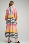 Picture of MAXI DRESS LONG SLEEVE PINK BLK