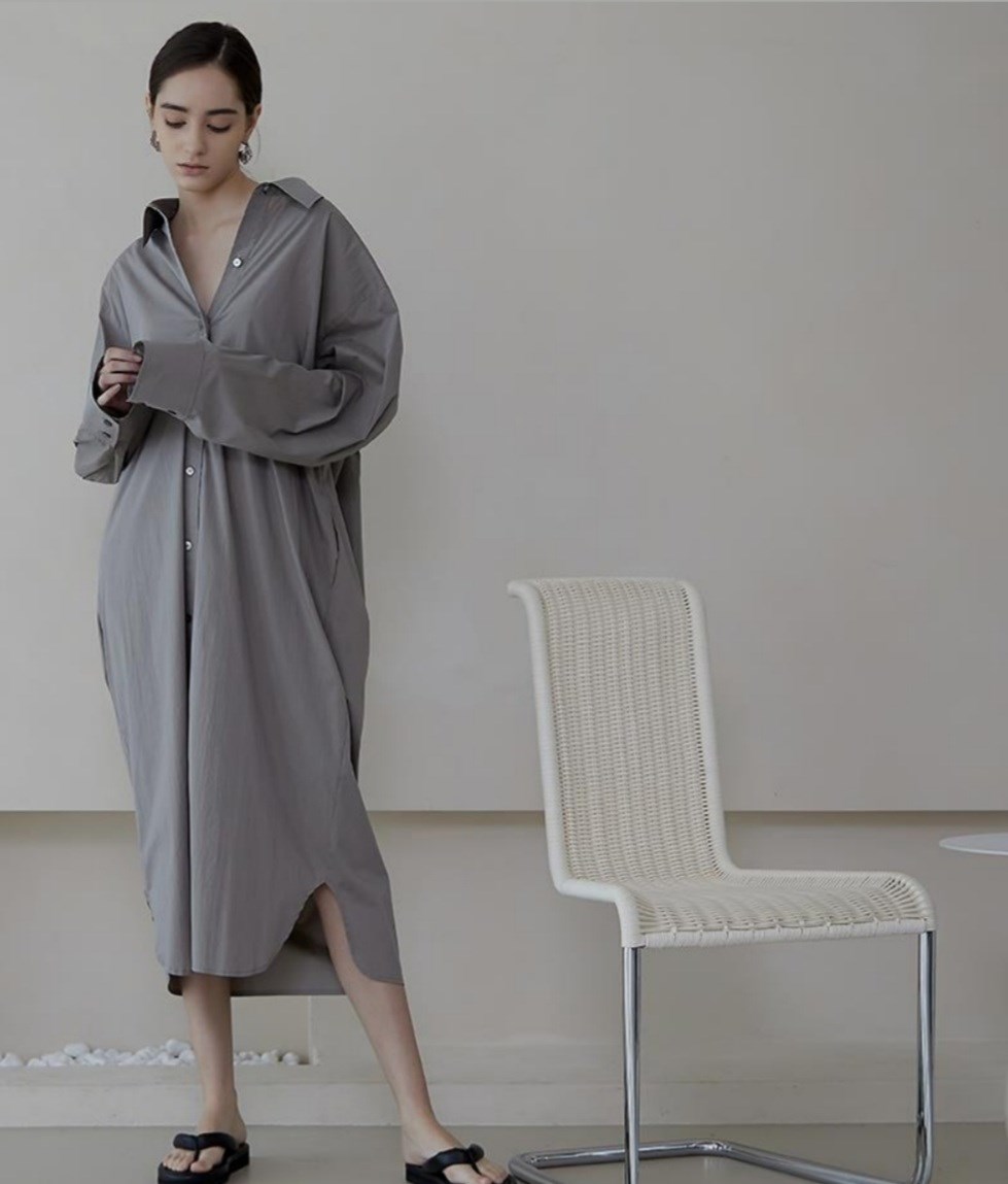 Picture of SHIRT DRESS KHAKI/GREY