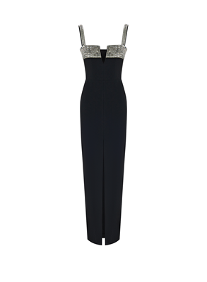 Picture of EMBELL CREPE MAXI DRESS 
