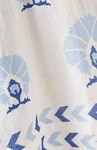 Picture of DRESS LONG MINI PEACOCKS STRAPS WHITE /BLUE