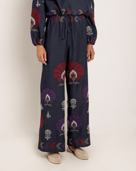 Picture of TROUSERS MINI PEACOCKS NAVY BLUE / PURPLE, Picture 1