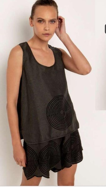 Picture of TOP SLEEVELESS LABYRINTH NAVY BLUE , Picture 1