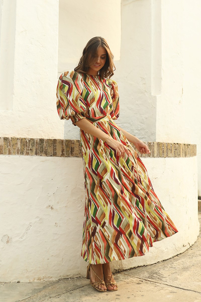 Picture of VESTIDO KILA -ESTAMPADO VERDE