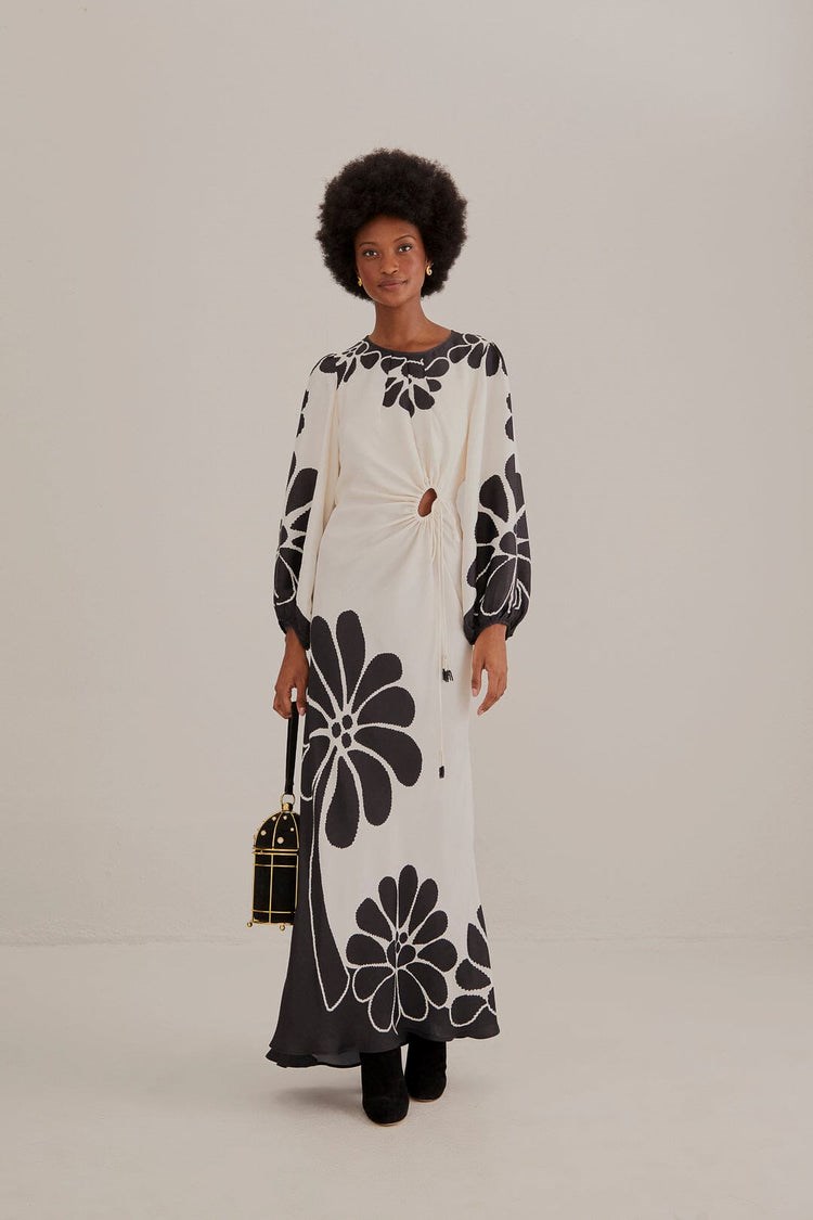 Picture of CUT OUT LONG SLEEVE MAXI DRESS