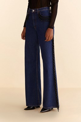 Picture of FRINGES BEADS WIDE PANTS
