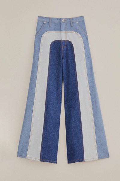 Picture of PATCHWORK DENIM WIDE PANTS, Picture 8