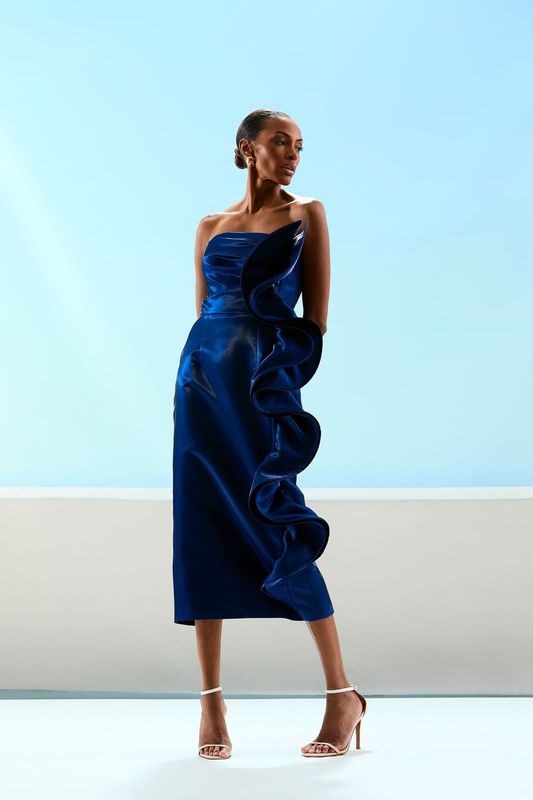 Picture of DRESS MIDI WITH RUFFLES