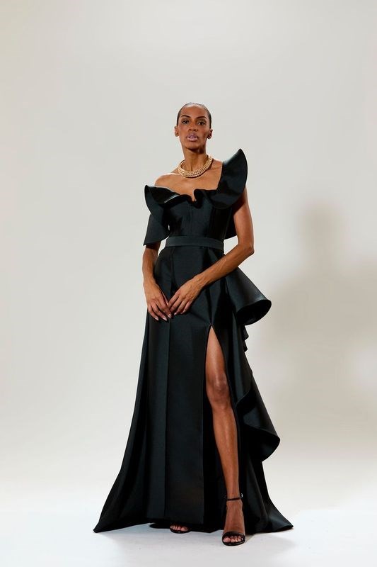 Picture of LONG DRESS BLACK WITH SKIRT