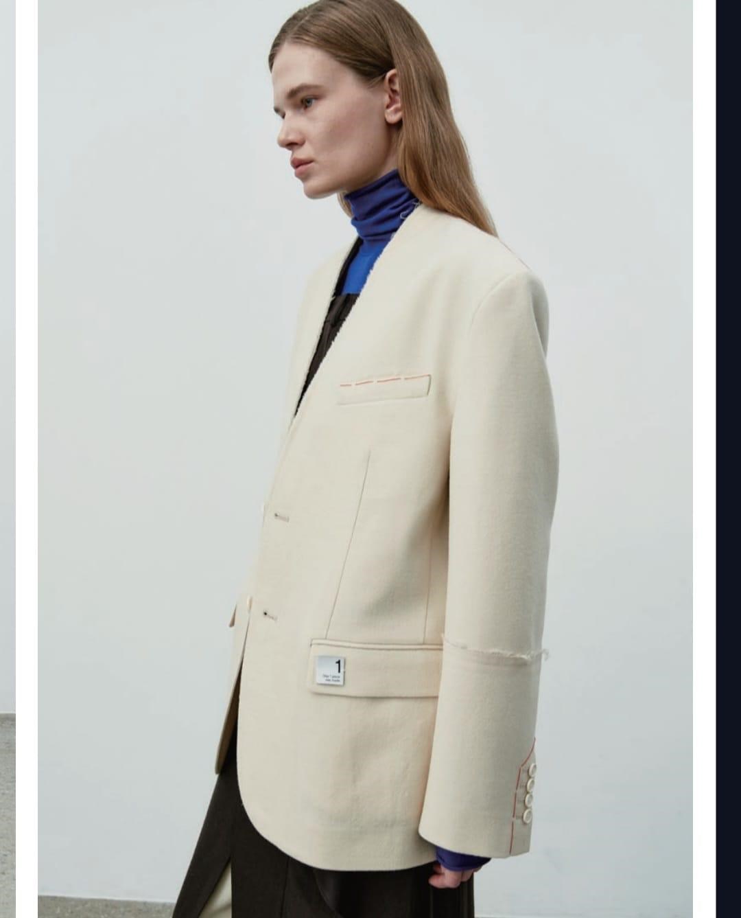 Picture of COLLARLESS WOOL JACKET