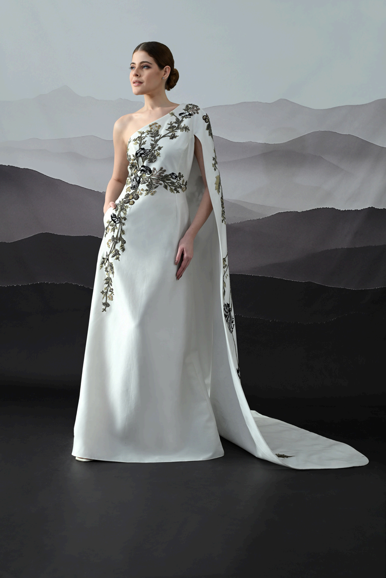 Picture of One-shoulder Neckline asymmetrical Dress BA06