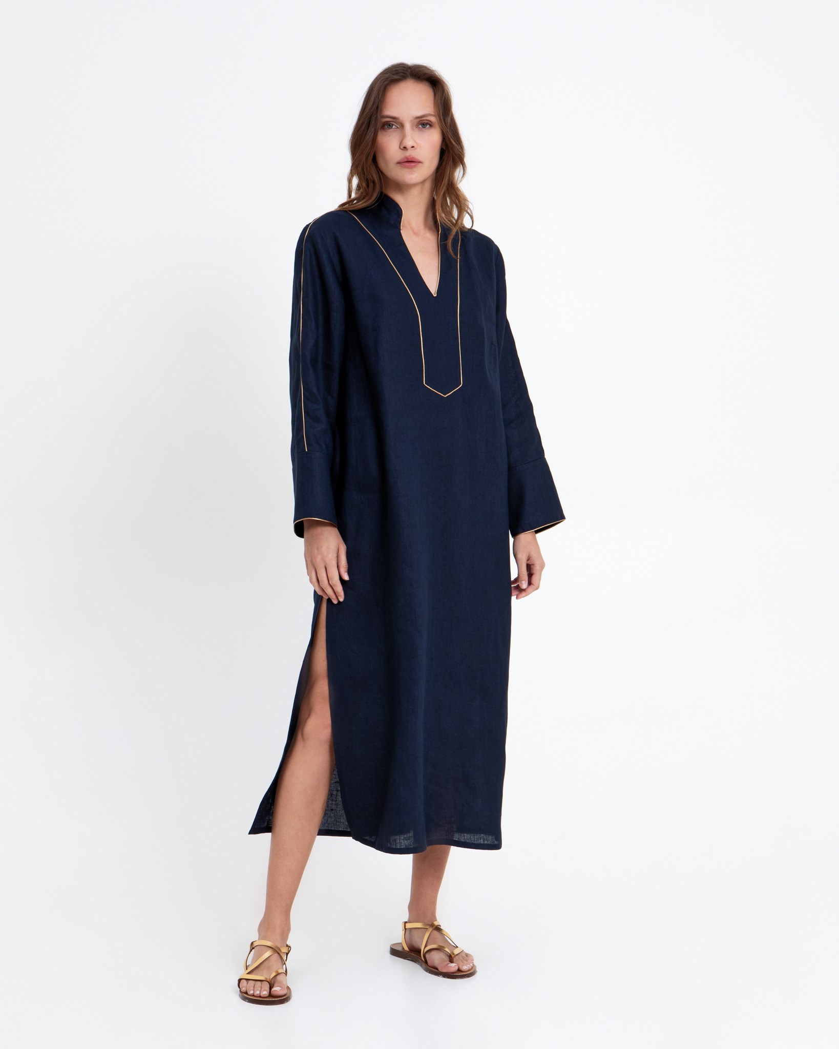 Picture of DRESS LONG L/S V-NECK