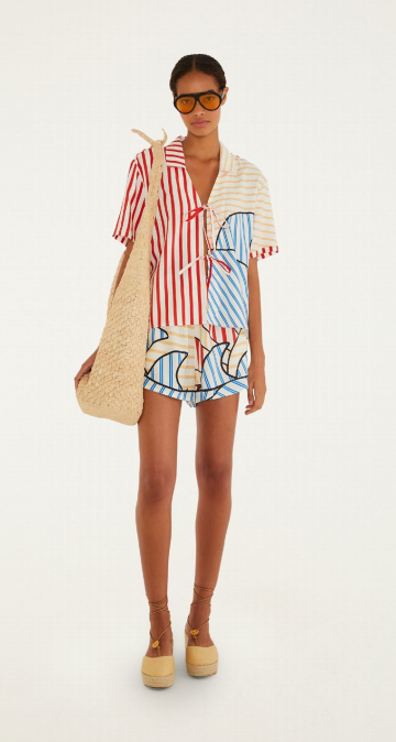 Picture of NAVY STRIPES OFF WHITE SHORT