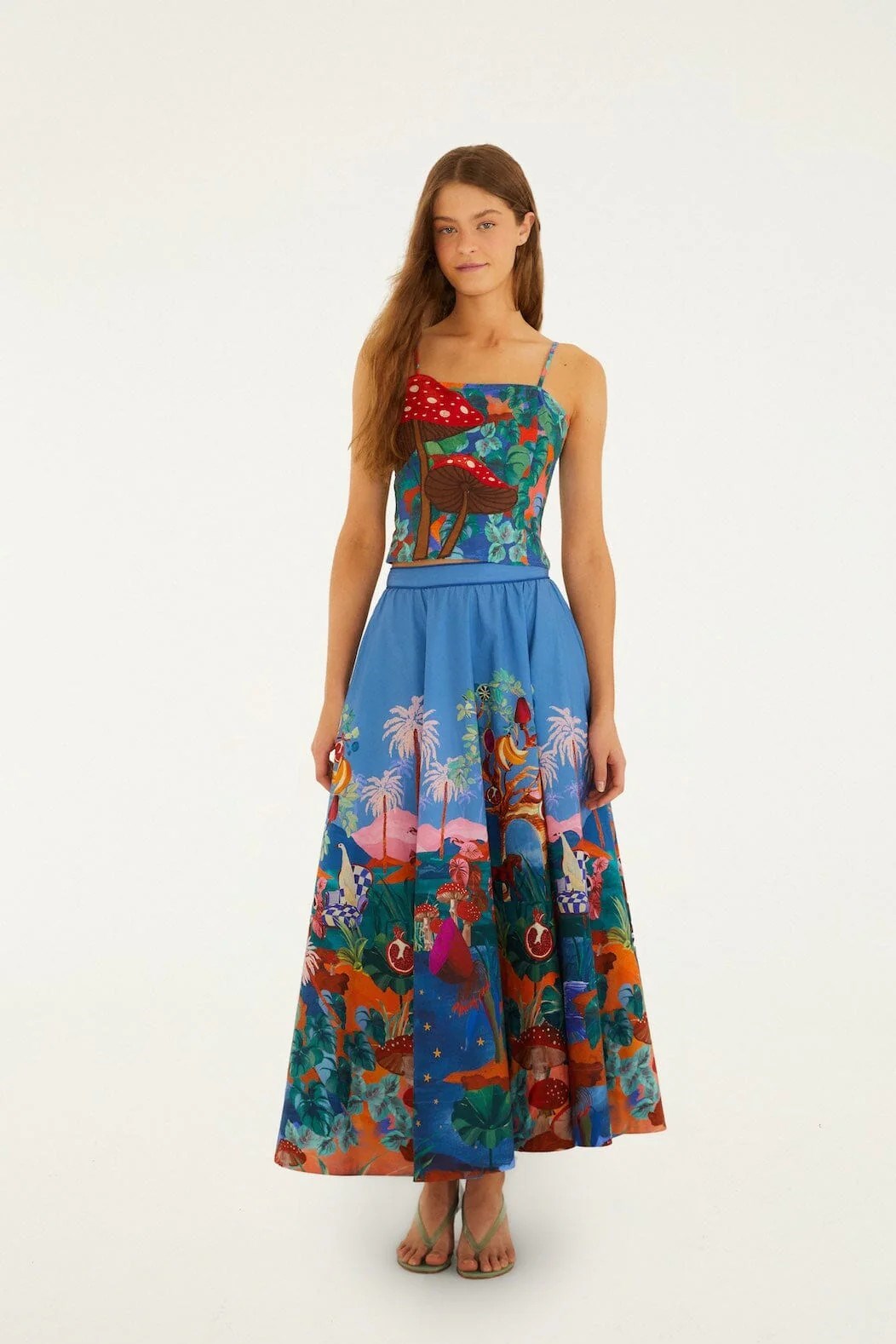 Picture of LANDSCAPE MULTI MIDI SKIRT