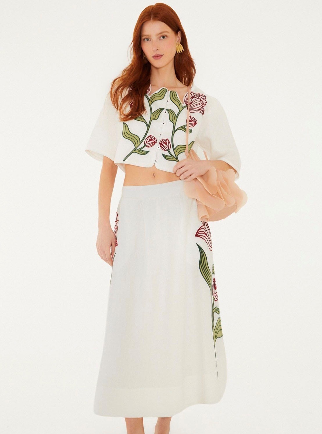 Picture of FLOWER MIDI SKIRT