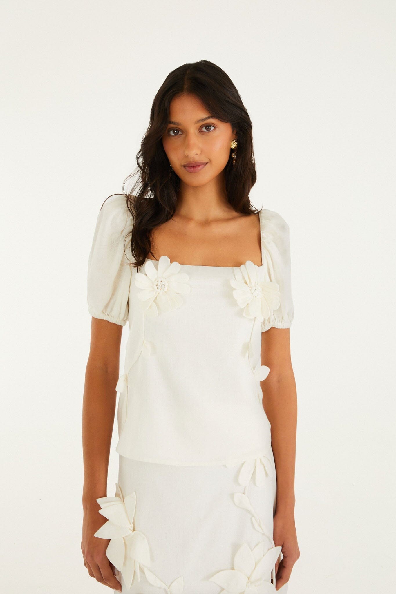 Picture of FLOWERS SHORT SLEEVE BLOUSE