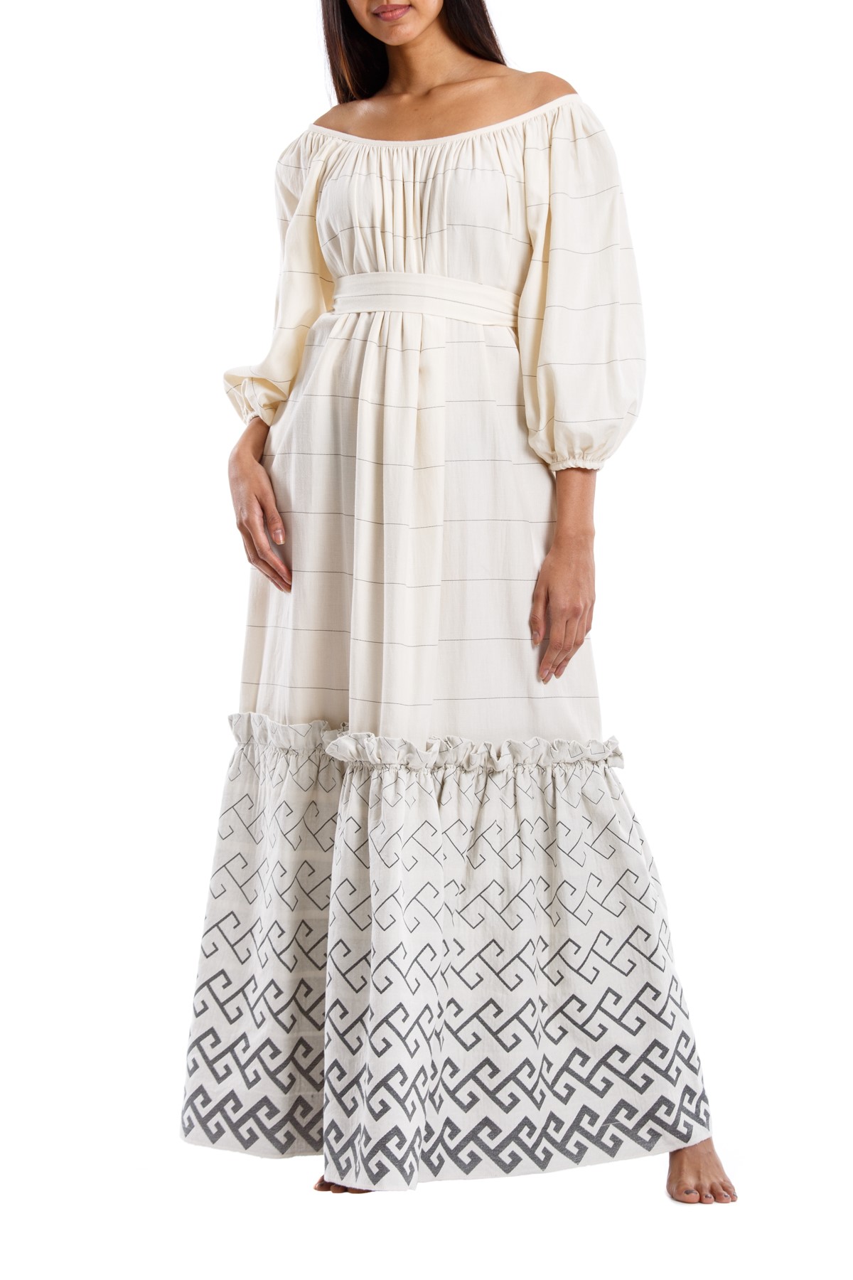 Picture of ELECTRA DRESS GREY MEANDER