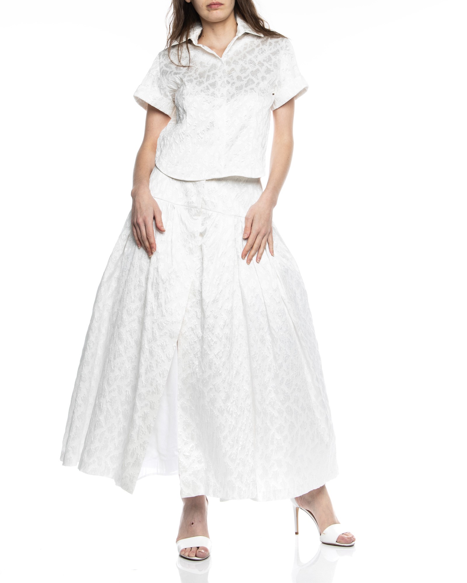 brocade skirt paired 
