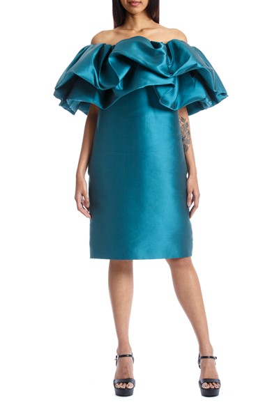 Picture of GREEN ELIT MIKADO DRESS, Picture 1