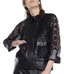 Picture of LACE COMBO LEATHER JACKET 