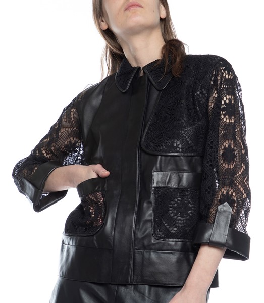 Picture of LACE COMBO LEATHER JACKET , Picture 4