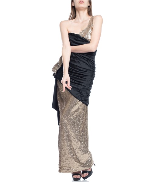 Picture of MAXI DRESS ABITO GOLD & NOIR, Picture 2