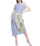 Picture of FRILL DRESS DRAWSTRING BUBBLE HEM AND JELLYFISH APPLIQUE