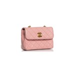 Picture of CHANEL PINK QUILTED LEATHER MINI CLASSIC FLAP 