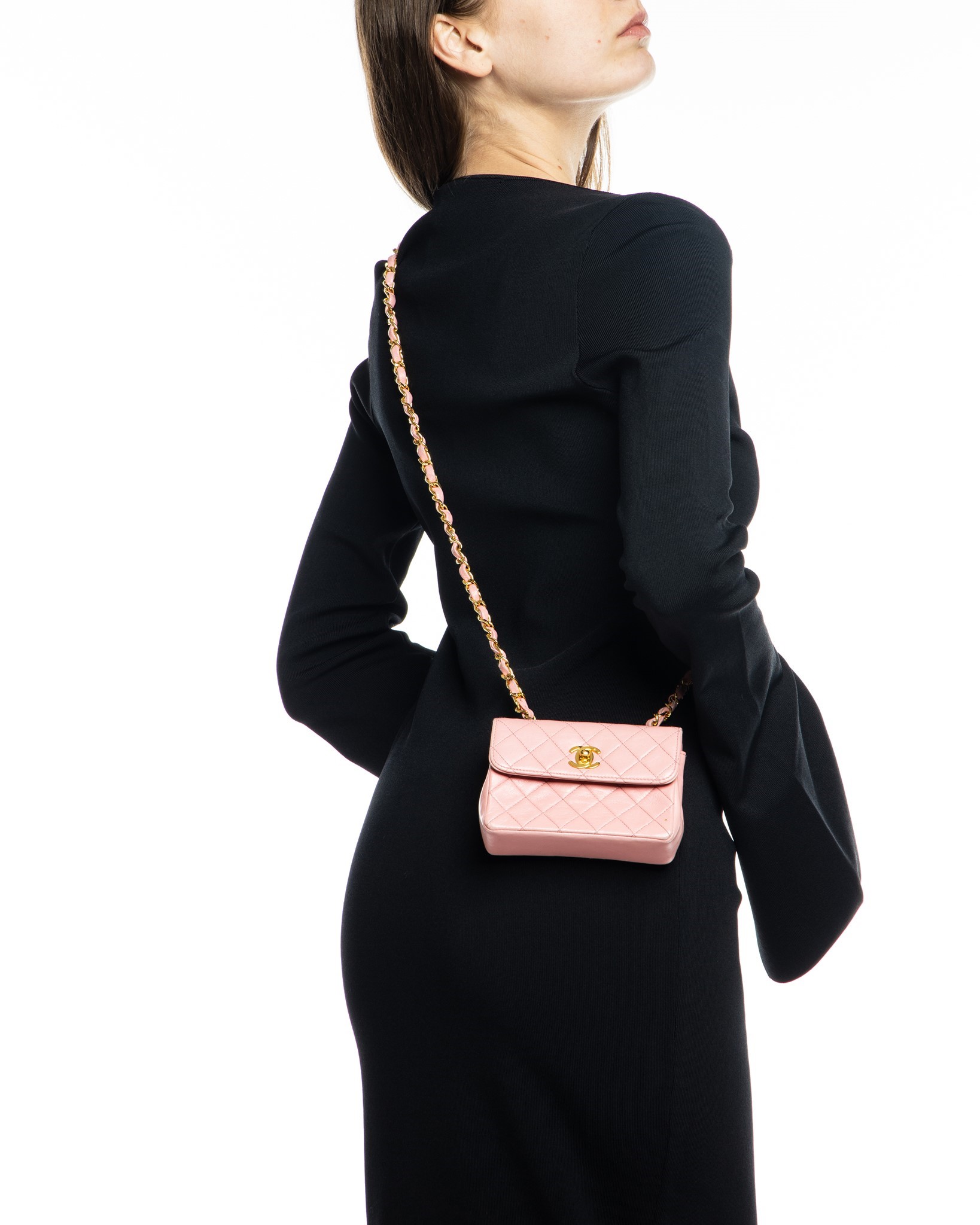 Nass boutique is a multi-brand boutique curating women's clothing and  accessoriesCHANEL PINK QUILTED LEATHER MINI CLASSIC FLAP