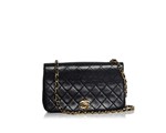 Picture of VINTAGE CHANEL BLACK QUILTED FLAP BAG