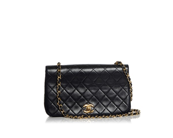 Picture of VINTAGE CHANEL BLACK QUILTED FLAP BAG, Picture 1