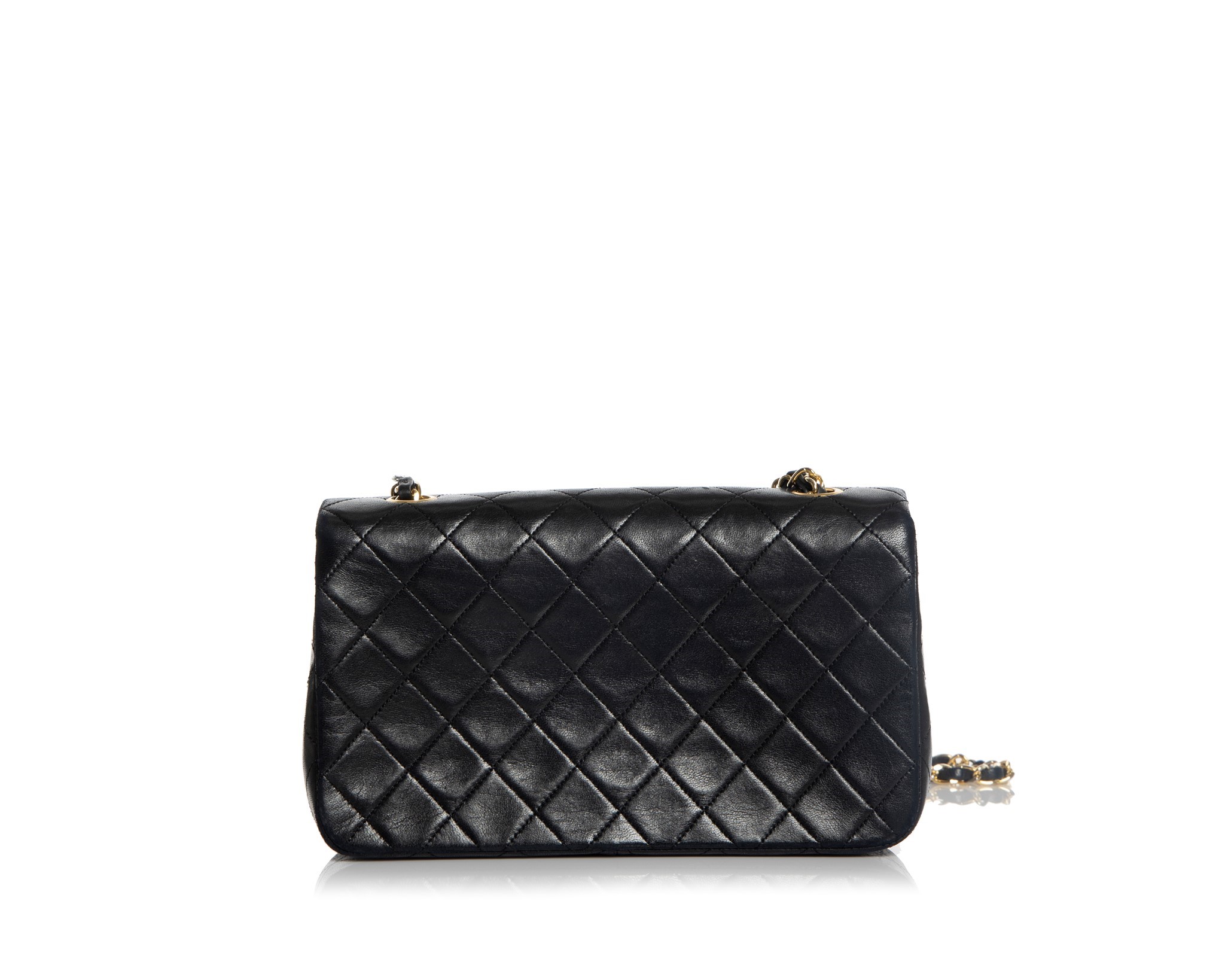 Chanel Vintage Oversized Black Matelasse Quilted Lambskin Leather