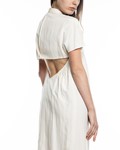 Picture of OPEN BACK FRONT PLEATED DRESS