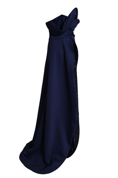 Picture of LONG OFF THE SHOULDER DRESS NAVY, Picture 2